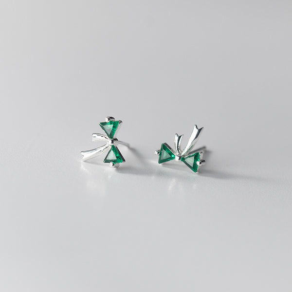 Tiny Bow Tie Stud Earrings