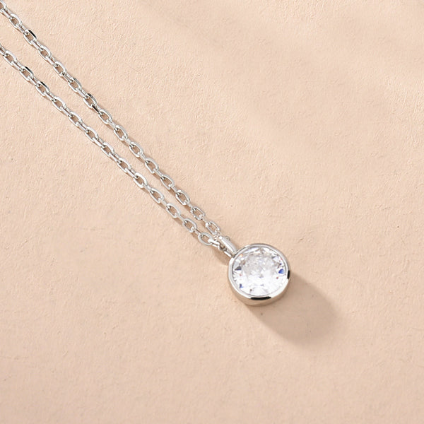 Single Birthstone Pendant Necklace