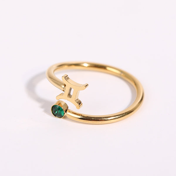 Zodiac Sign Birthstone Ring