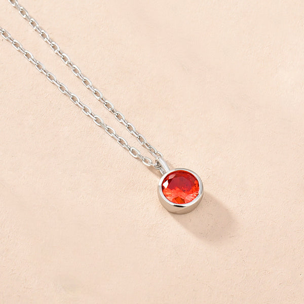 Single Birthstone Pendant Necklace