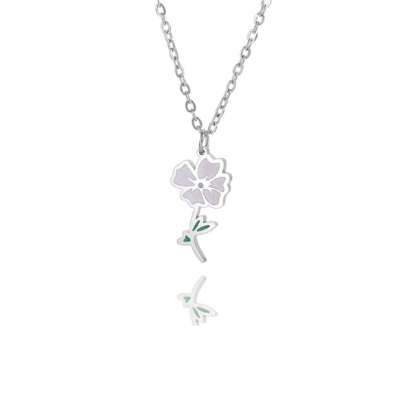 Birth Flower Pendant Necklace