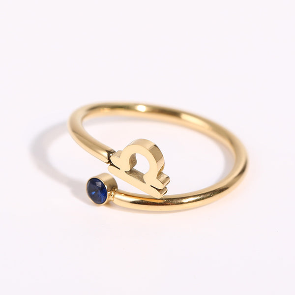 Zodiac Sign Birthstone Ring