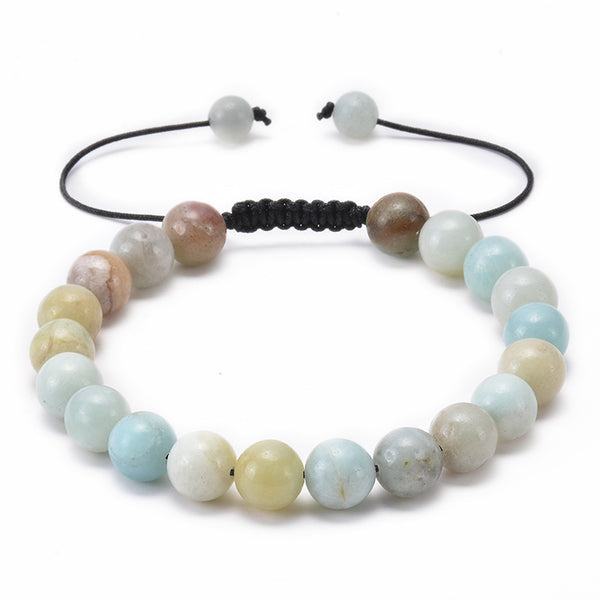 8 mm Crystal Bead Color Gemstone Bracelet