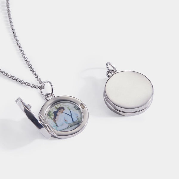 Custom Sun Photo Locket Necklace