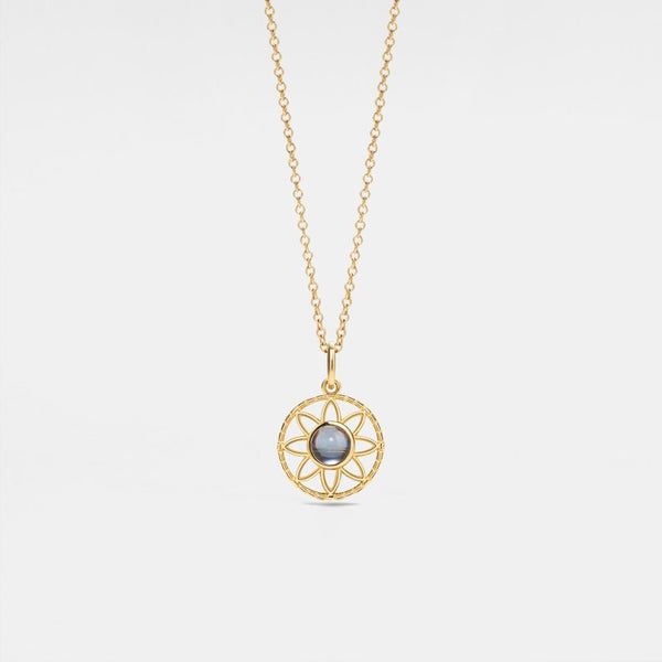 Daisy Flower Photo Projection Necklace