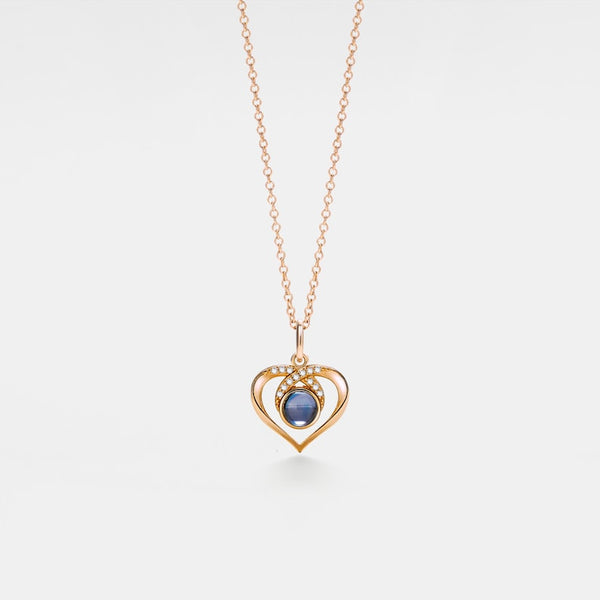 Heart Custom Photo Projection Necklace