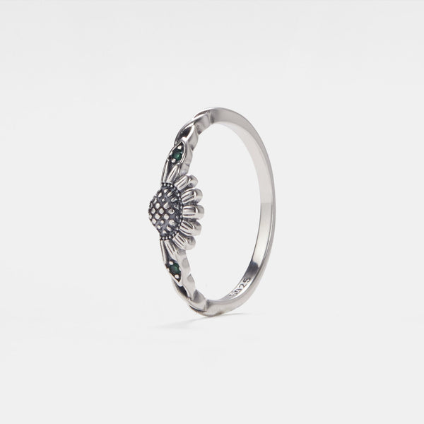 Sunflower Sun Couple Eternity Ring