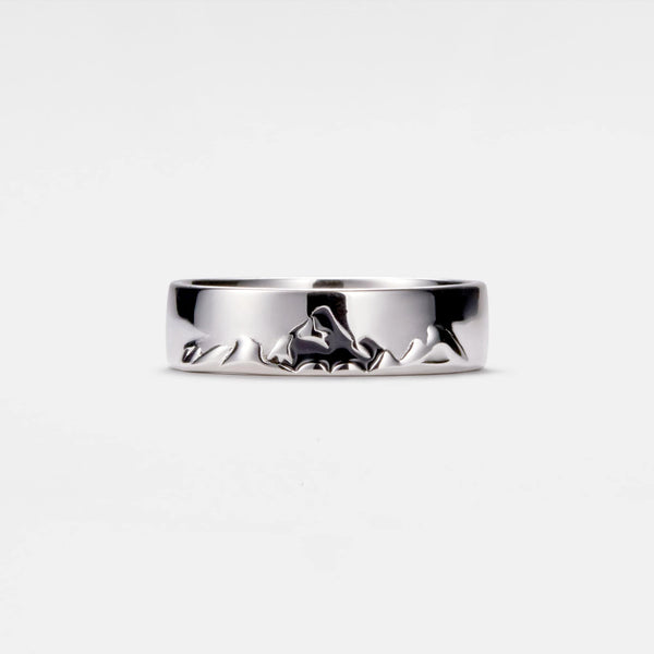 Mountain Ocean Matching Couple Ring