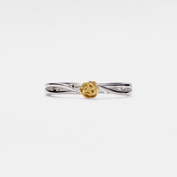 Little Prince Rose Flower Couple Ring