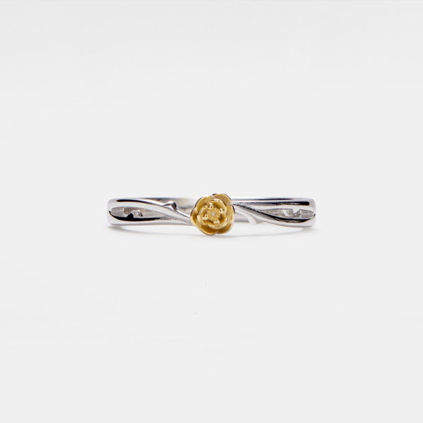 Little Prince Rose Flower Couple Ring