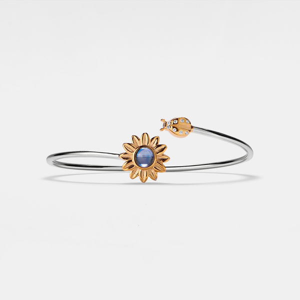 Sunflower Photo Projection Bangle Bracelet