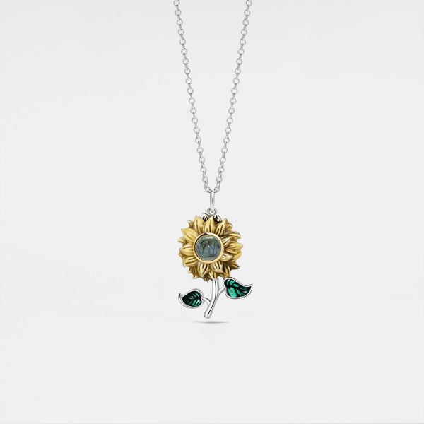 Sunflower Photo Projection Necklace