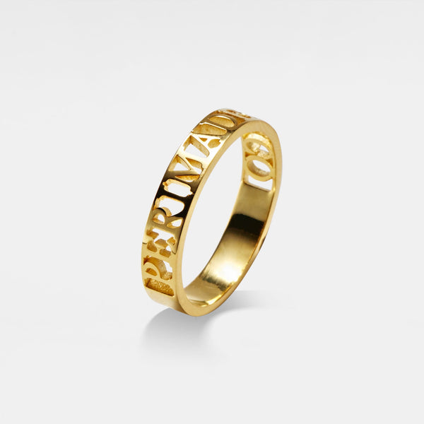 Personalized Modern Name Band Ring