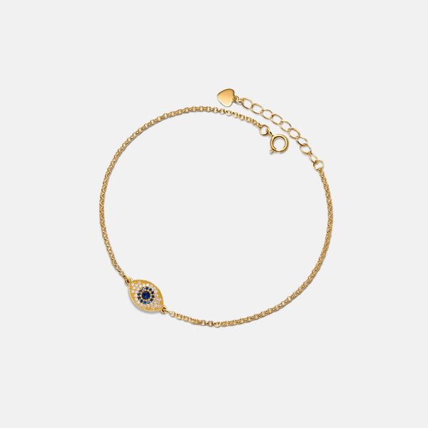 Turkish Blue Evil Eye Charm Anklet