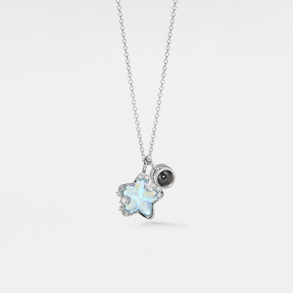 Moonstone Star Photo Projection Necklace