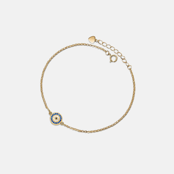 Turkish Evil Eye Round Charm Anklet