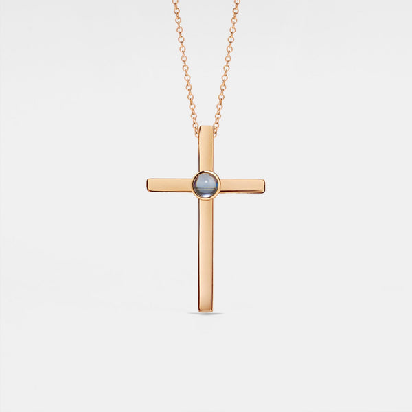 Custom Cross Photo Projection Necklace