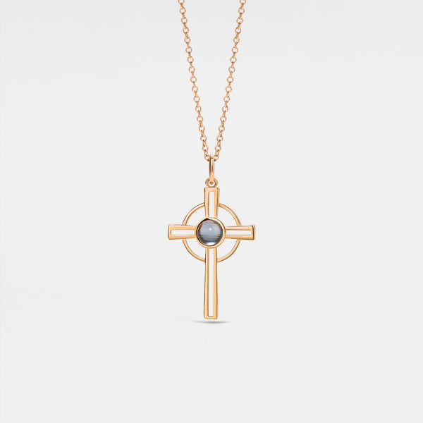 Cross Custom Photo Projection Necklace