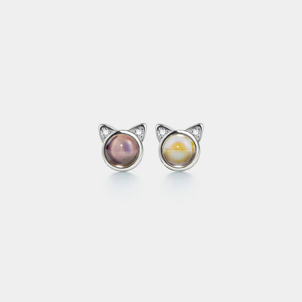 Cat Custom Photo Projection Earrings