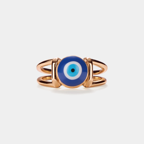 Evil Eye Blue Nazar Statement Ring