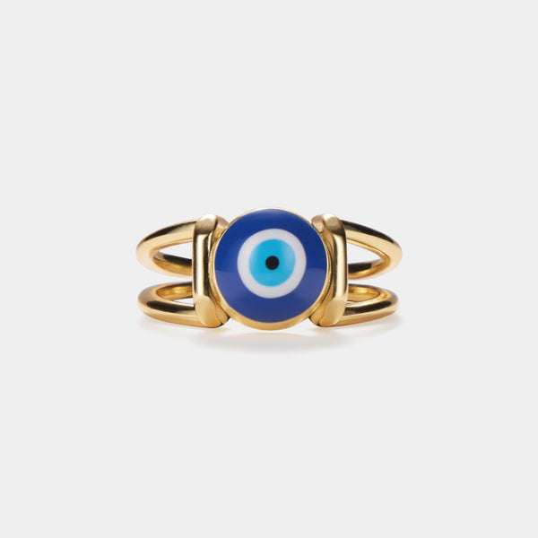 Evil Eye Blue Nazar Statement Ring