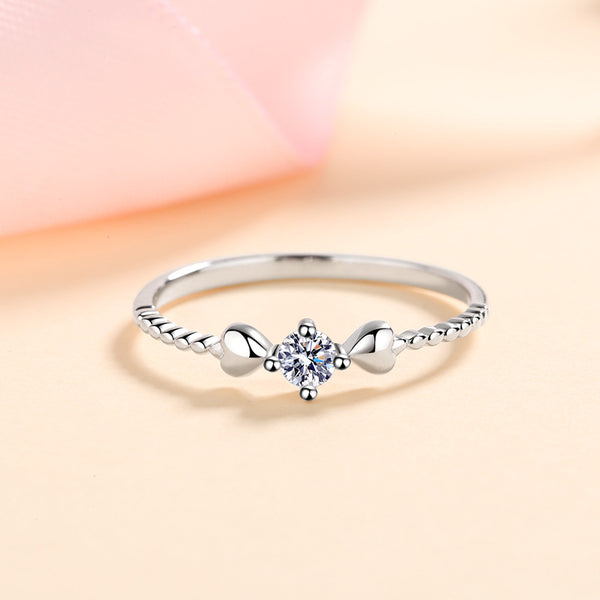 Moissanite Heart Engagement Ring