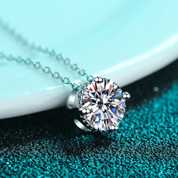 Four-Prong Moissanite Wedding Necklace