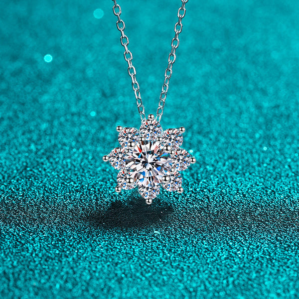 Moissanite Sunflower Wedding Necklace