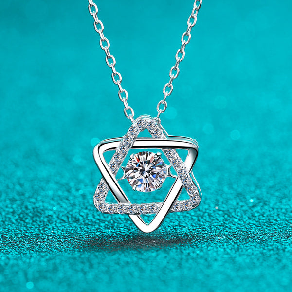 Moissanite Star of David Wedding Necklace