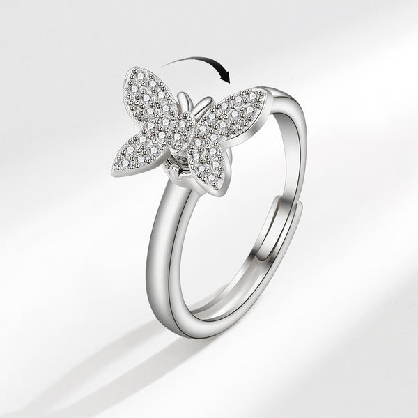 Butterfly Anxiety Fidget Spinner Ring