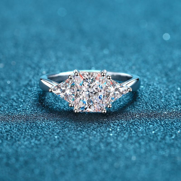 Polygon Moissanite Engagement Ring