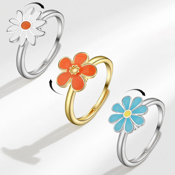 Flower Anxiety Fidget Spinner Ring