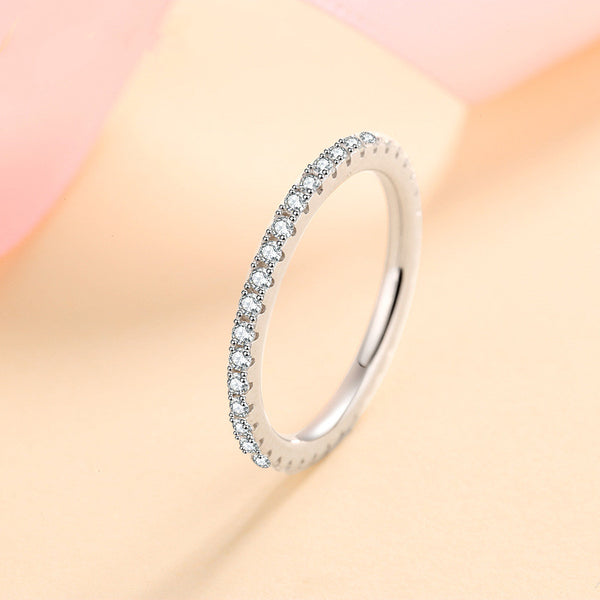 Moissanite Eternity Wedding Band Ring