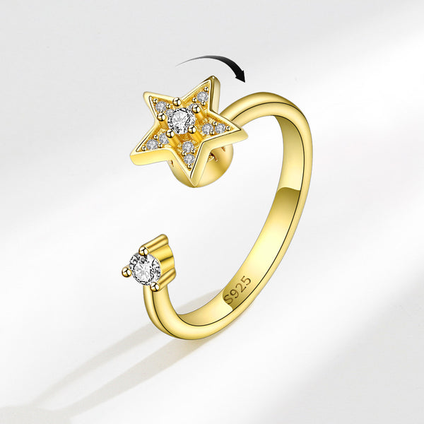 Star Anxiety Fidget Spinner Ring