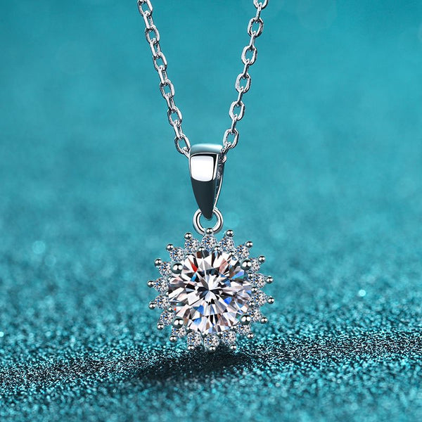 Moissanite Snowflake Wedding Necklace