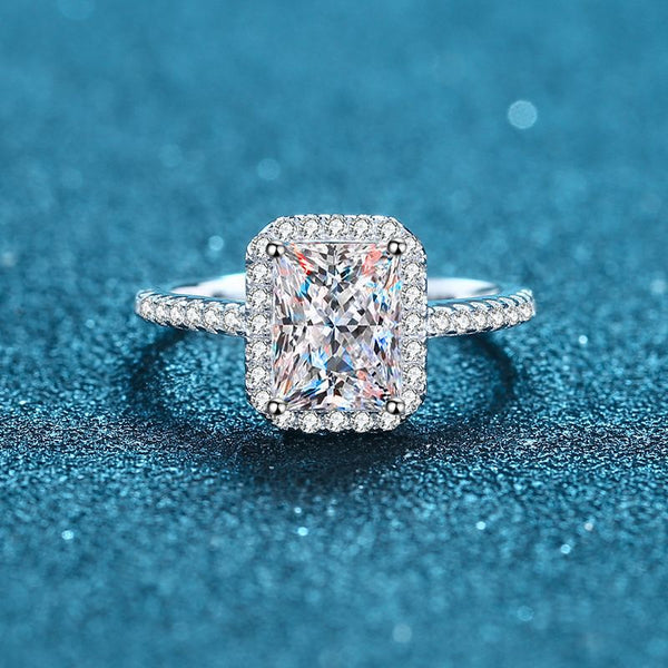 Moissanite Princess Cut Engagement Ring