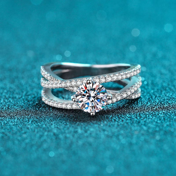 Four-Prong Moissanite Engagement Ring