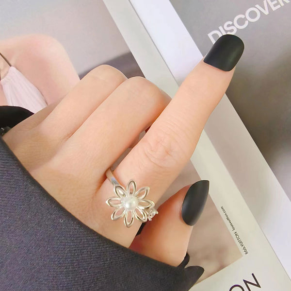 Flower Anxiety Fidget Spinner Ring