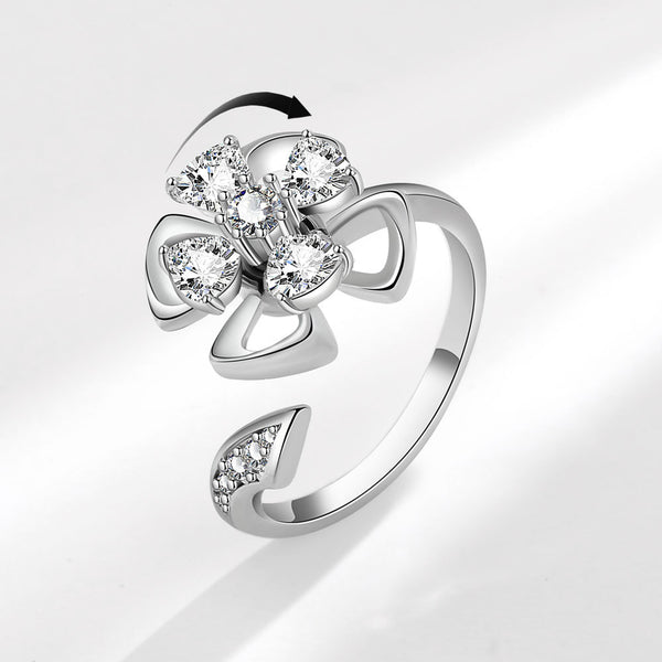 Four Leaf Clover Fidget Spinner Ring