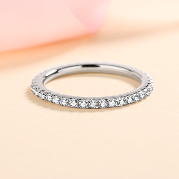 Moissanite Eternity Wedding Band Ring