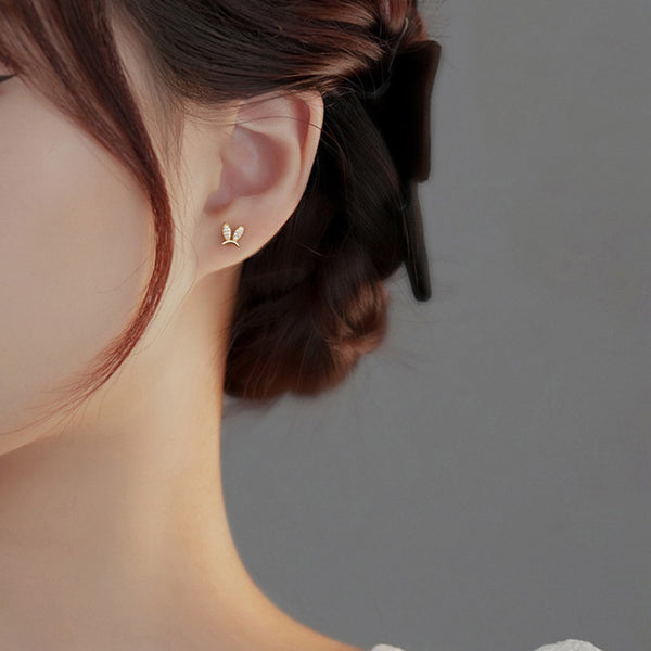 Tiny Bunny Rabbit Ear Stud Earrings