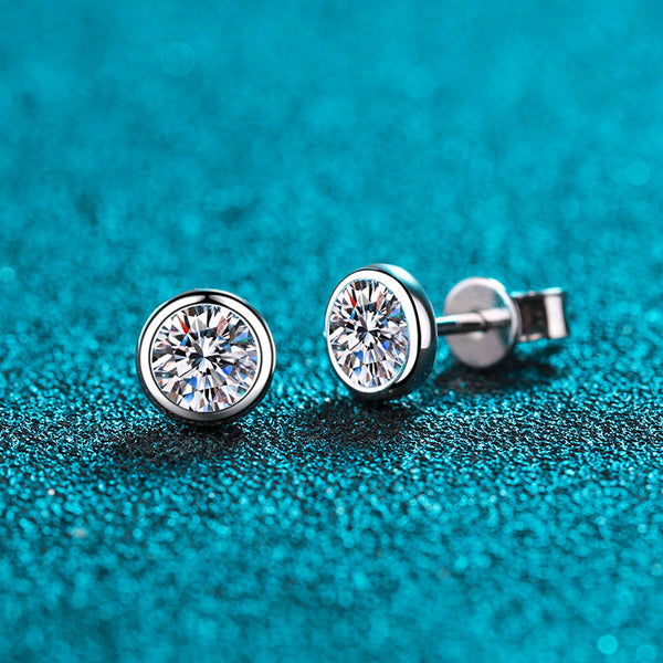 Moissanite Stud Wedding Earrings