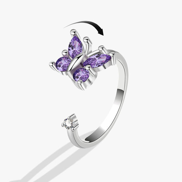 Butterfly Anxiety Fidget Spinner Ring