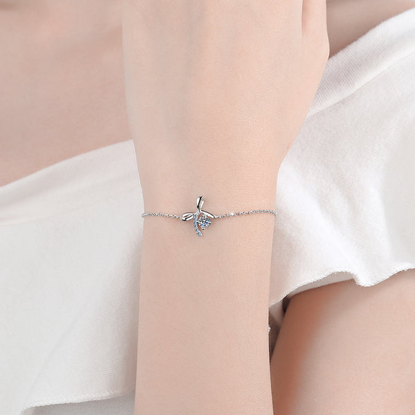 Moissanite Bow Tie Wedding Bracelet