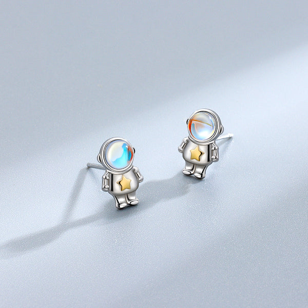 Astronaut Star Spaceman Stud Earrings