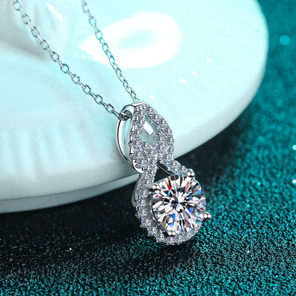 Moissanite Gourd Wedding Necklace