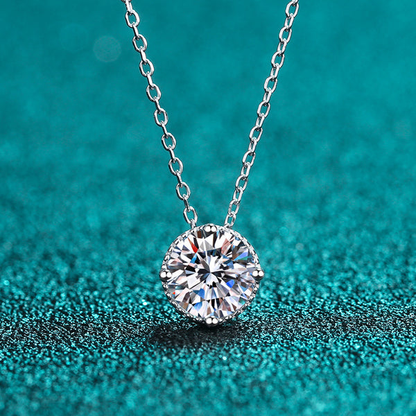 Four-Prong Moissanite Wedding Necklace