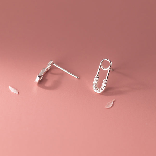 Safety Pin Stud Earrings