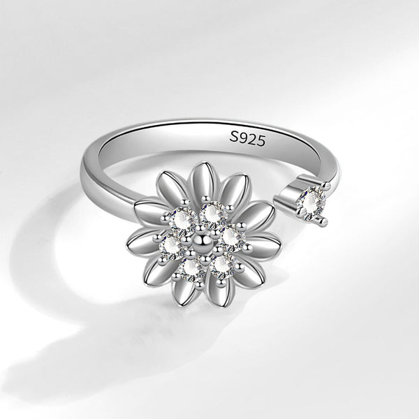 Flower Anxiety Fidget Spinner Ring