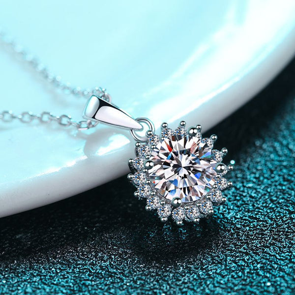 Moissanite Snowflake Wedding Necklace